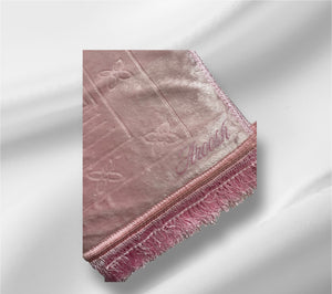 Tapis de prière personnalisé rose Écriture ROSE