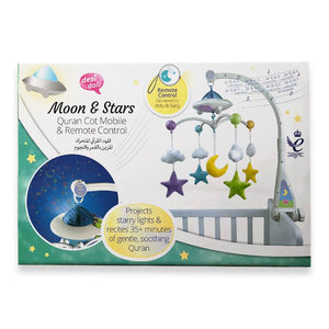 Mobile Bébé Coranique Lumineux « Lune Étoiles» Télécommandé - Mobile Moon & Stars Desi Doll