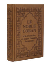 Charger l&#39;image dans la galerie, Le Noble Coran (bilingue français/arabe) - couverture cartonnée en daim marron
