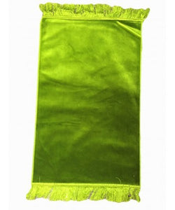 Tapis de Prière uni Enfant vert Kaki - En Velours -74 x 48 cm