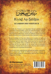 Riyad As-Sâlihîn - Le Jardin des vertueux (arabe-français) - Avec commentaires et authentification des hadiths