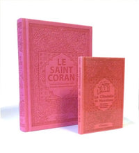 Charger l&#39;image dans la galerie, Pack Le Saint Coran et la Citadelle du Musulman (français / arabe / phonétique) couleur rose
