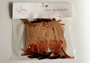 Guirlande de lettres 'Eid Mubarak' rose Gold