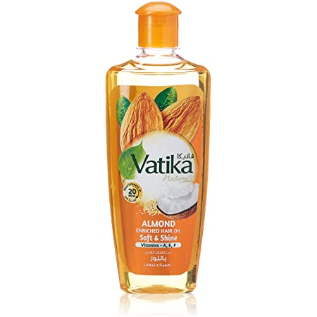 Huile capillaire enrichie d'amande Dabur Vatika Softness and Shine Naturals au sésame de noix de coco