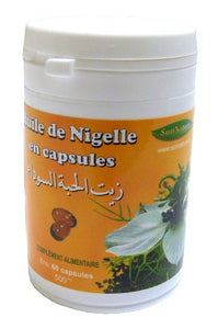 Huile de Nigelle en capsules - Complément alimentaire (pot de 60 gélules de 500 Mg)
