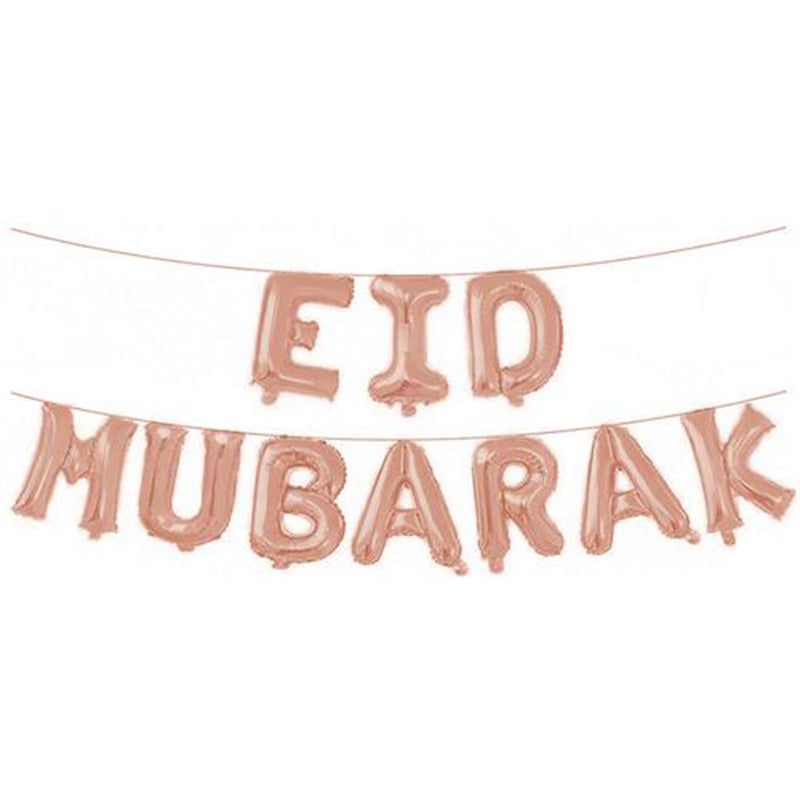 Le pack de ballon Eid mubarak rose gold