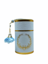 Charger l&#39;image dans la galerie, Boîte cylindre avec Tapis de prière bleu et chapelet bleu

