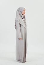 Charger l&#39;image dans la galerie, Robe prière 1 pièce jersey avec hijab intégrer (Jilbeb de prière)
