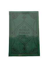 Charger l&#39;image dans la galerie, Le Noble Coran (bilingue français/arabe) - couverture cartonnée en daim vert
