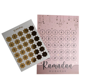 Calendrier Ramadan Mubarak + autocollants