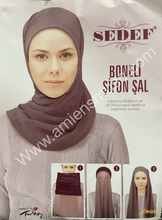Charger l&#39;image dans la galerie, Hijab bonnet integrer Sedef
