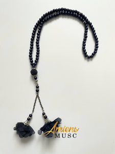 Tasbih fleur bleu marine