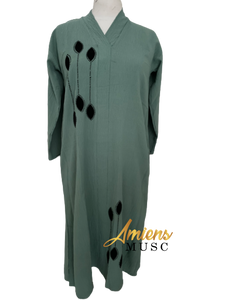 Abaya fille verte