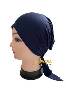 Bonnet sous hijab bleu marine