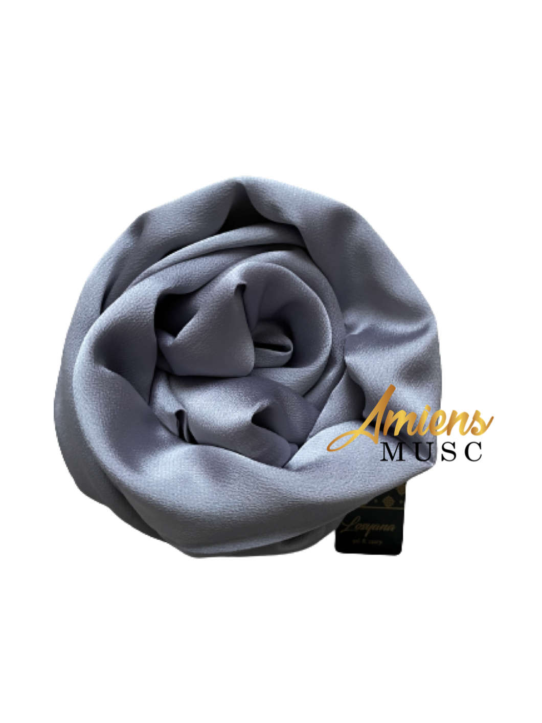 Hijab satiné gris clair