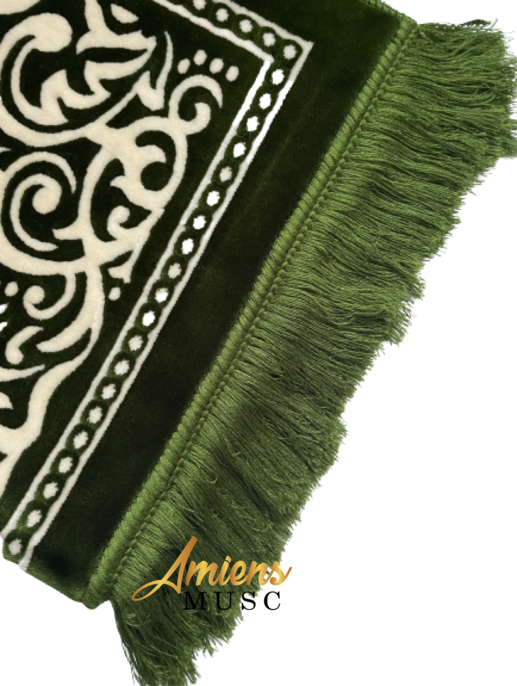 Tapis de prière musulman – Grand tapis épais rembourré vert Sajadah pour  enfants, hommes et femmes avec perles de prière islamiques pour l'Aïd