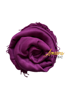 Hijab pashmina violet